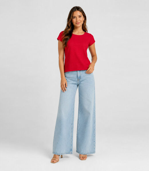 Blusa Feminina Em Malha Tapirus Infinita Cor Vermelho