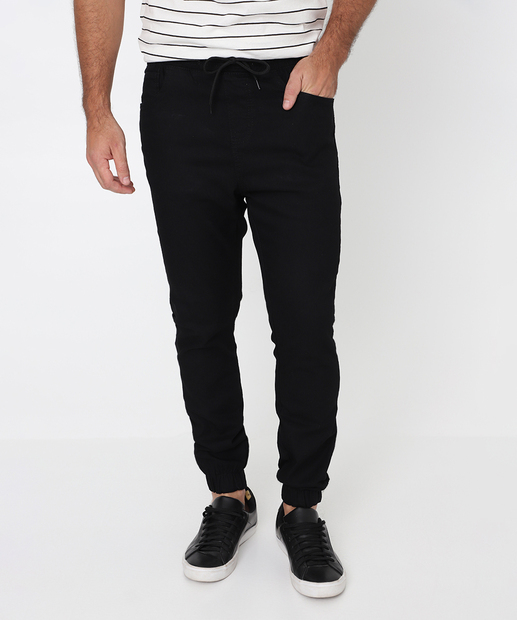 Calça Masculina Sarja Jogger Preto