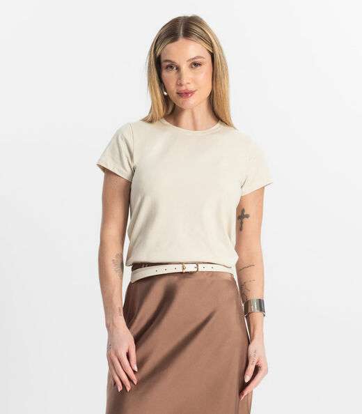 Image_Blusa Feminina Cotton Leve Básica Rovitex Bege