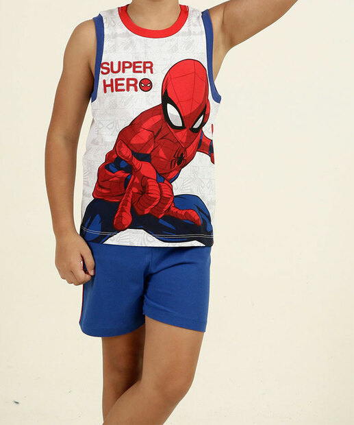 Pijama Infantil Sem Manga Homem Aranha Marvel Tam 2 a 10