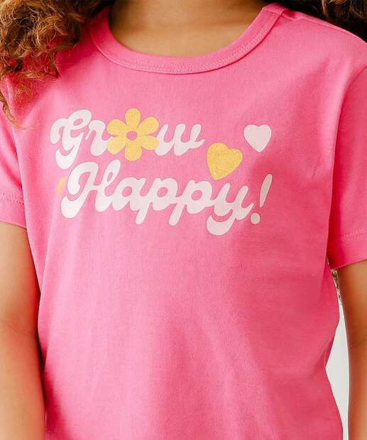 Camiseta Infantil Estampa Frase Marisa Tam 4 a 10