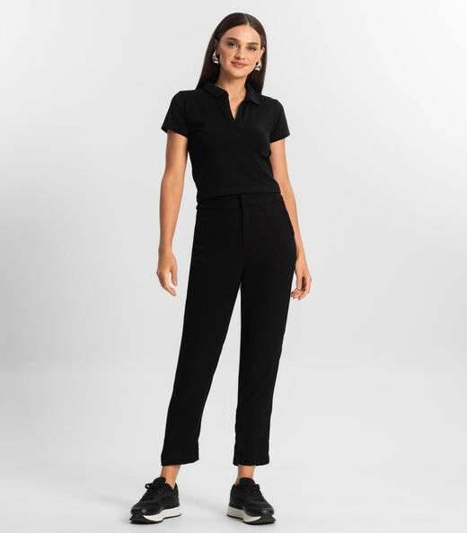 Image_Calça Feminina em Viscose Dobby Endless Preto