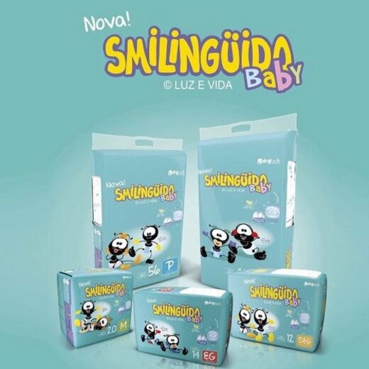 Kit 9 Fraldas Smilinguido Jumbinho M 54 Unidades cada