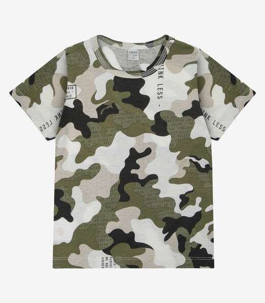 Camiseta Infantil Masculina Coqueiros Infinita Cor Verde