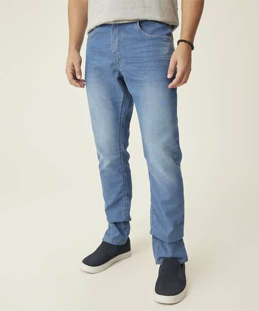 Calça Masculina Jeans Slim Bolsos
