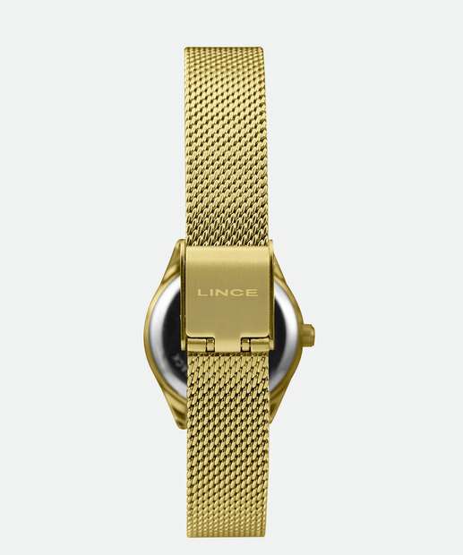Kit Relógio Feminino Lince LRGH27 Dourado