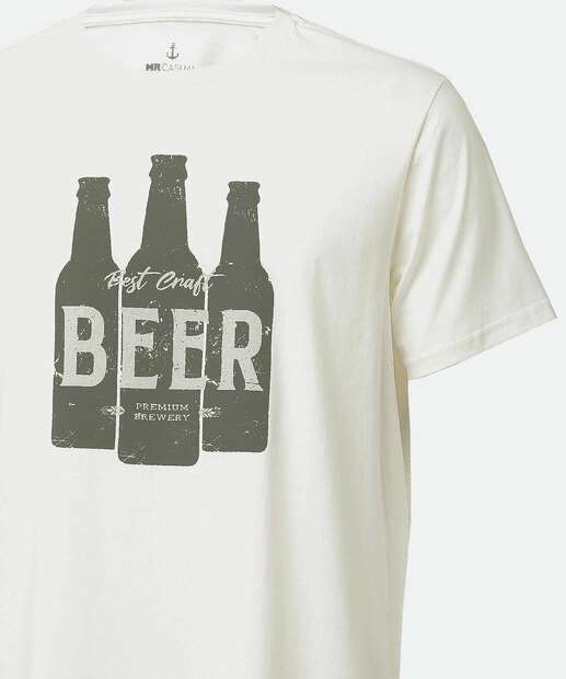 Camiseta Masculina Estampa Frontal Manga Curta MR