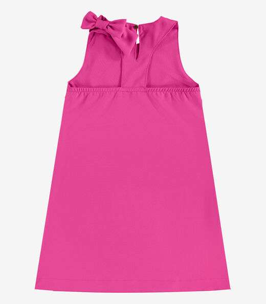 Vestido infantil em Crepe Light Rovi Kids Rosa