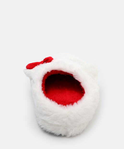 Pantufa Feminina Hello Kitty Branco
