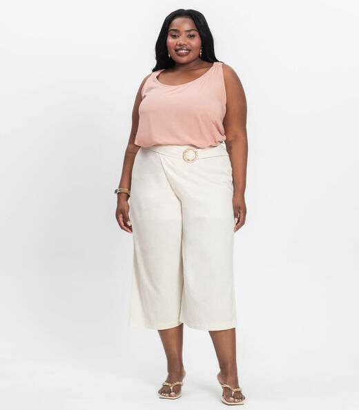 Regata Feminina Plus Size Infinita Cor Rosa