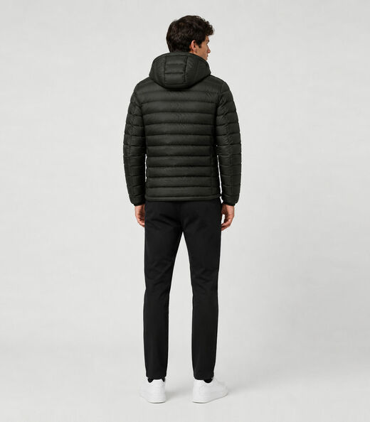 Jaqueta Masculina Puffer Com Capuz All Free Verde