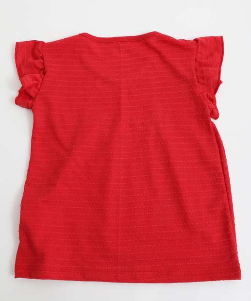 Blusa Infantil Babado Textura Marisa Tam 1 a 3