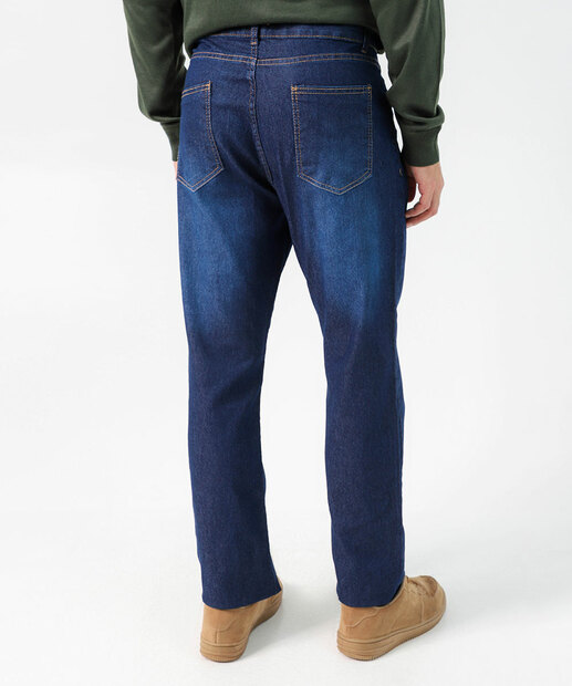 Calça Masculina Jeans Skinny Bolsos Azul Escuro