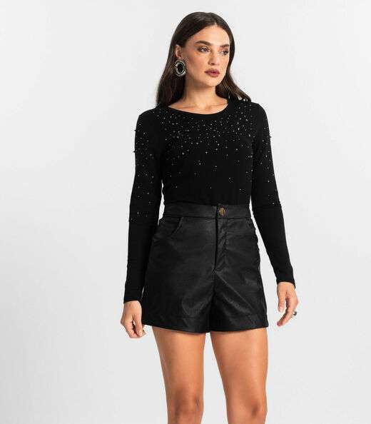 Blusa Feminina Manga Longa Endless Preto