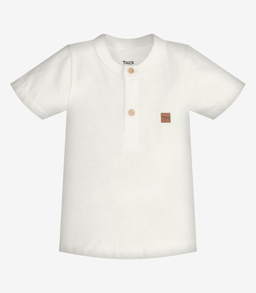 Conjunto Infantil Camiseta Com Bermuda Trick Nick Bege