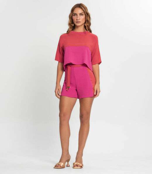 Blusa Feminina Manga Curta Endless Laranja