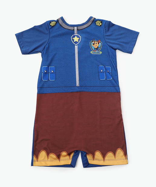 Macacão Infantil Fantasia Chase Patrulha Canina Tam 1 a 3 Azul