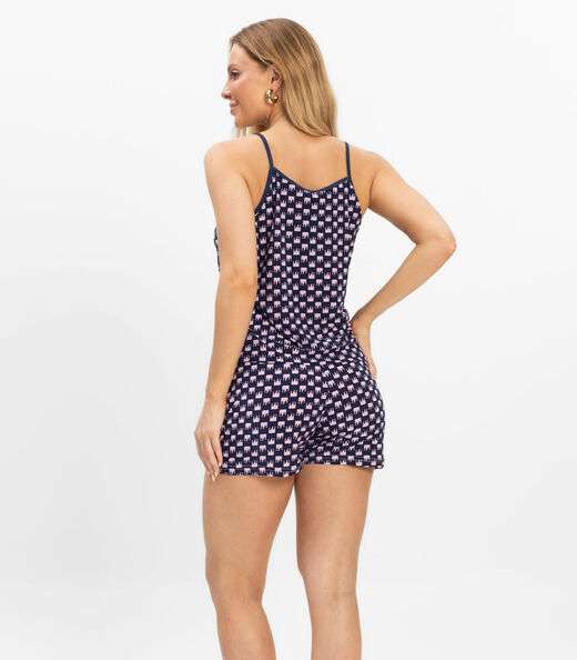 Short Doll Curto Feminino De Liganete Bella Ana Azul