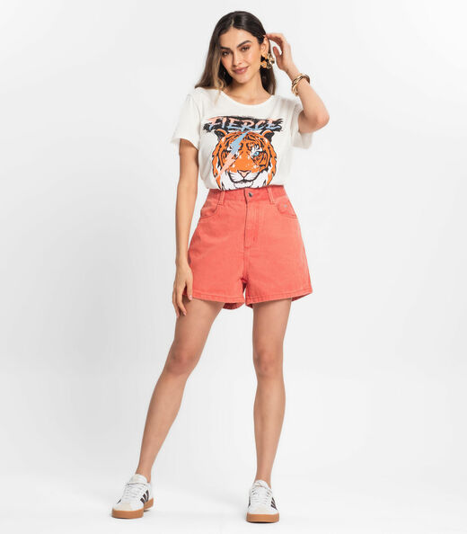 Blusa T-Shirt Feminina Estampada Select Branco