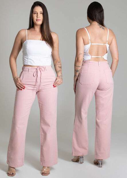 Calça Sarja Sawary Wide Leg - 278581