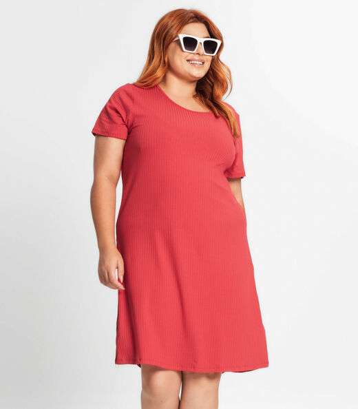 Image_Vestido Feminino Plus Size Secret Glam Vermelho