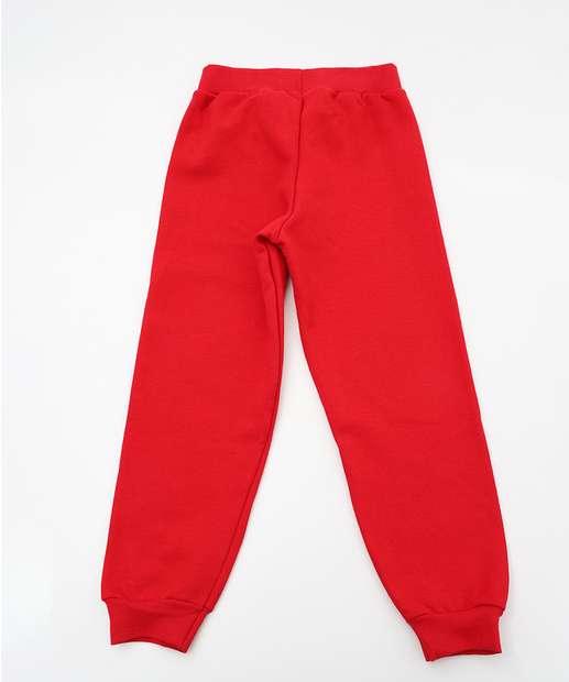 Calça Infantil Jogger Moletom Homem Aranha Tam 4 a 10 Vermelho