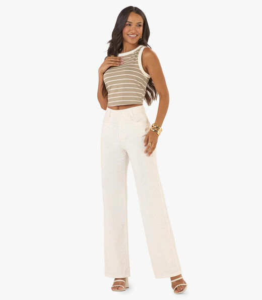 Regata Feminina Básica Em Cotton Leve Rovitex Bege