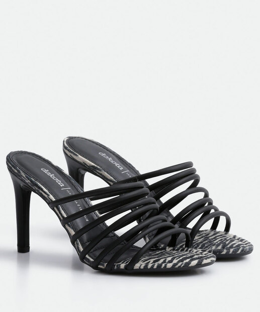 Tamanco Feminino Animal Print Salto Fino Dakota