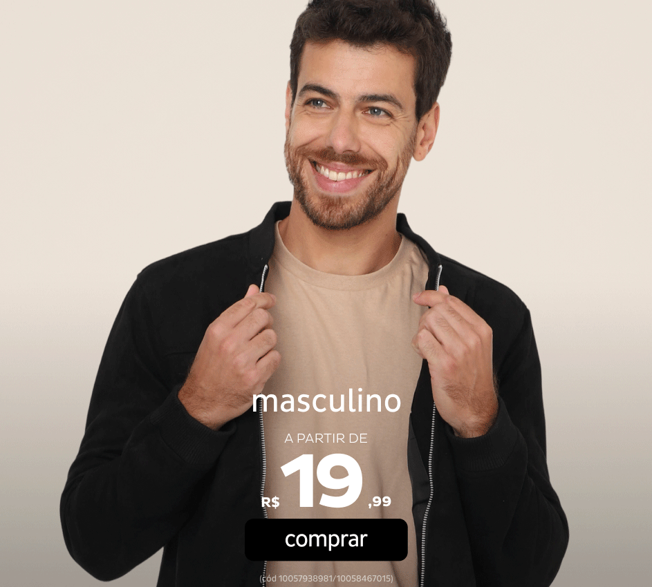 Masculino a partir de R$19,99