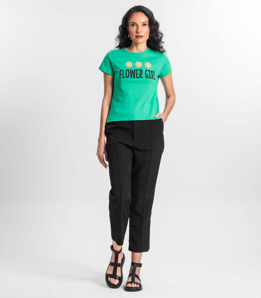 Blusa T-Shirt Feminina Estampada Select Verde