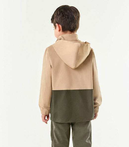 Jaqueta Infantil Masculina Com Capuz Trick Nick Marrom