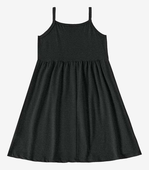 Vestido Menina Infantil de Alças Select Preto
