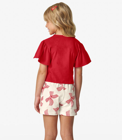Conjunto Blusa com Shorts Saia Trick Nick Vermelho
