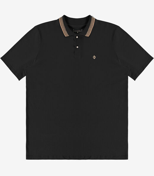 Polo Masculina Diametro em Malhão Fruit Preto