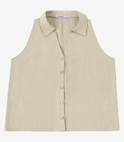 Image_Camisa Feminina Sem Manga Decote V Endless Bege