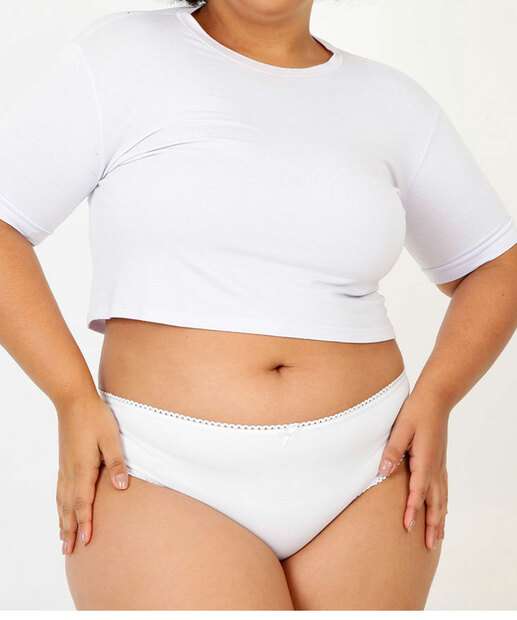Kit 2 Calcinhas Plus Size Biquíni Microfibra Marisa