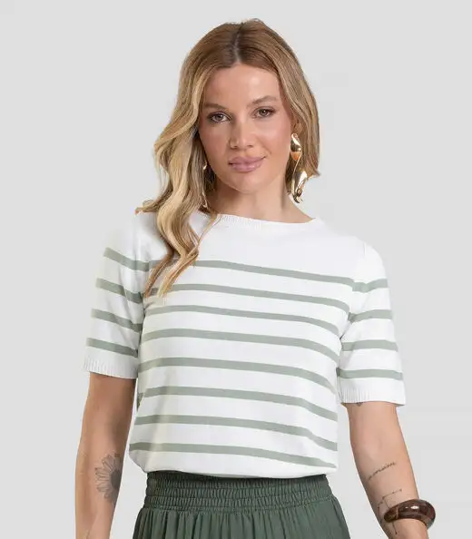 Image_Blusa Feminina Em Tricot De Fio Modal Dianna Verde