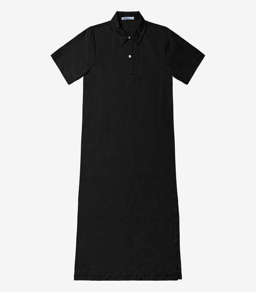 Vestido Midi Com Fenda Lateral Endless Preto