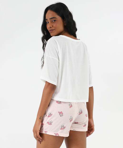 Pijama Feminino My Melody Sanrio Off White