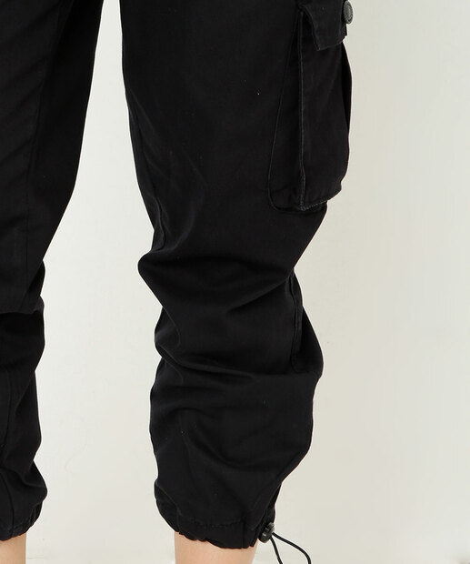 Calça Jogger Parachute Feminina Sarja Cargo Sawary