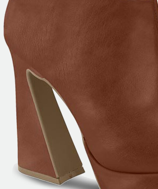 Bota Feminina Ankle Boot Salto Grosso Meia Pata Vizzano