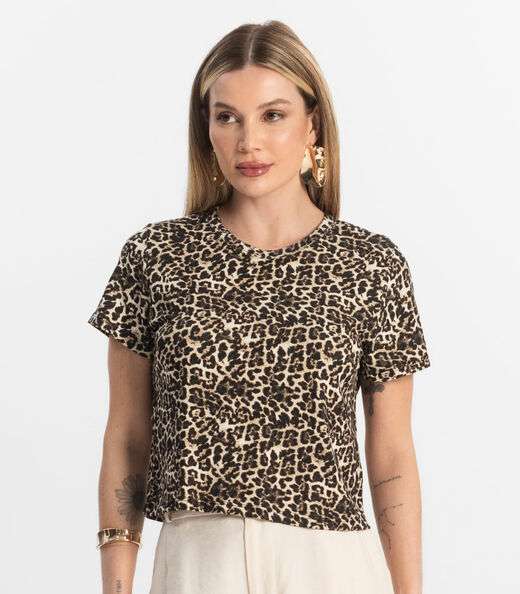 Blusa Feminina Estampada Select Bege