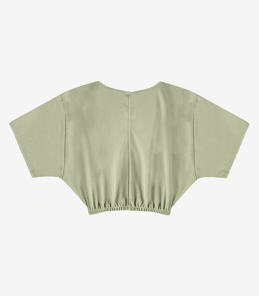 Blusa Feminina Elástico Na Cintura Infinita Cor Verde