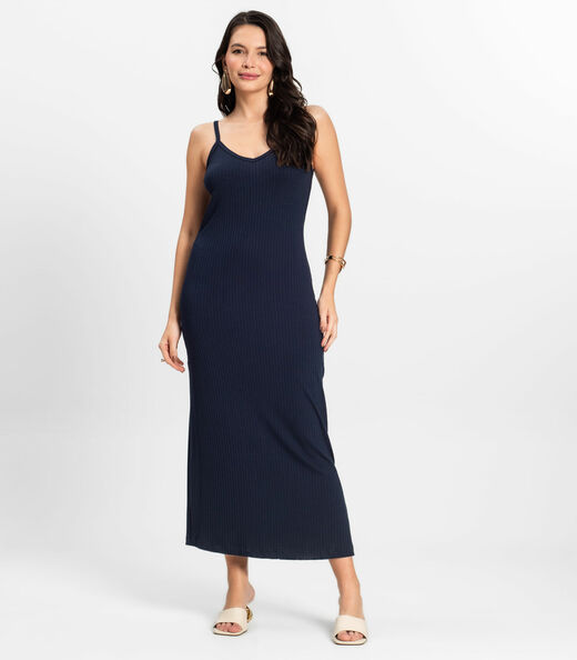 Image_Vestido Midi em Ribana Canelada Rovitex Azul