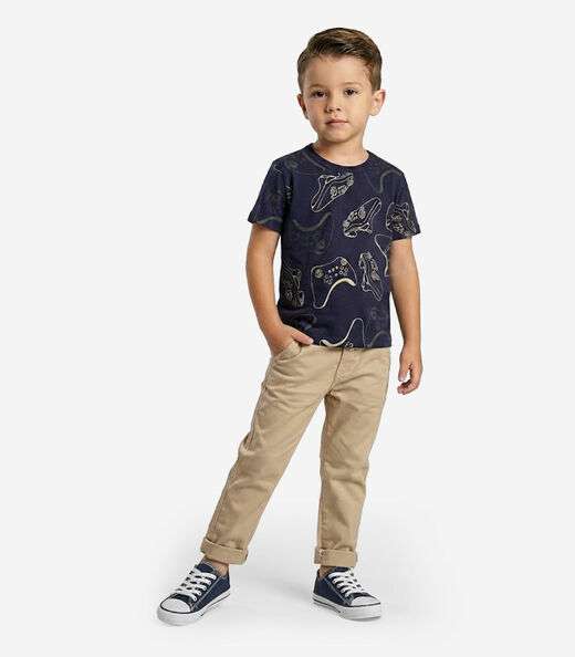 Camiseta Infantil Menino Animais Infinita Cor Azul