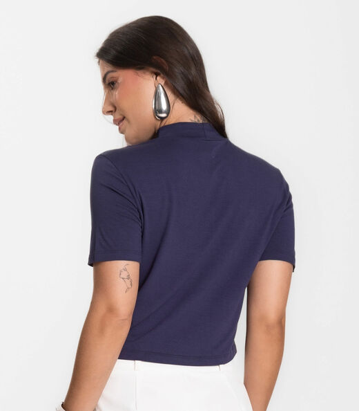 Blusa Cropped Feminina Select Azul