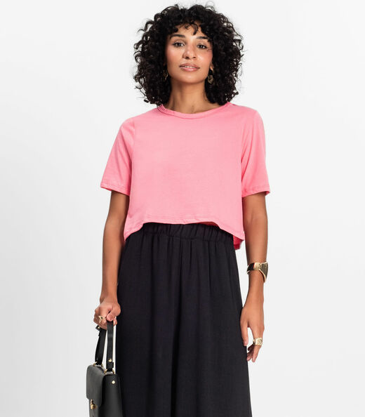 Blusa Cropped Lisa Select Rosa