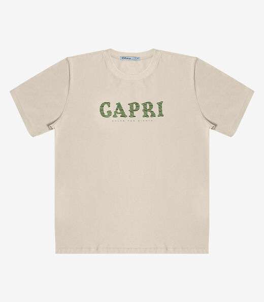 T- Shirt Feminina em Meia Malha Endless Bege