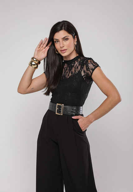 Image_Blusa de Renda Manga Curta Preto Salvatore
