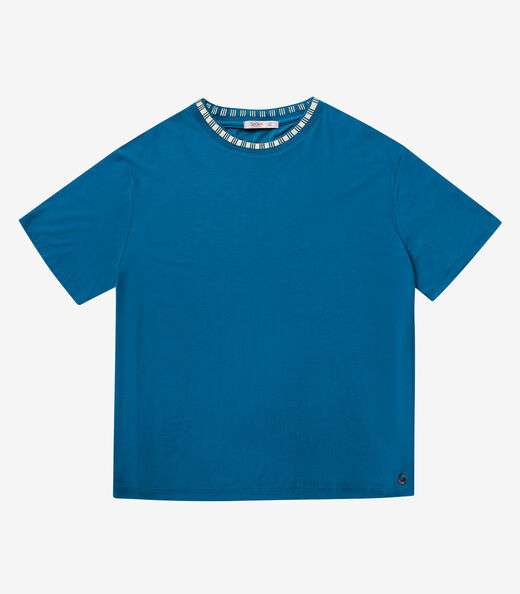 Blusa Viscose Plus Size Secret Glam Azul